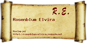 Rosenblum Elvira névjegykártya