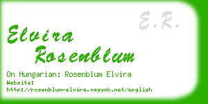 elvira rosenblum business card